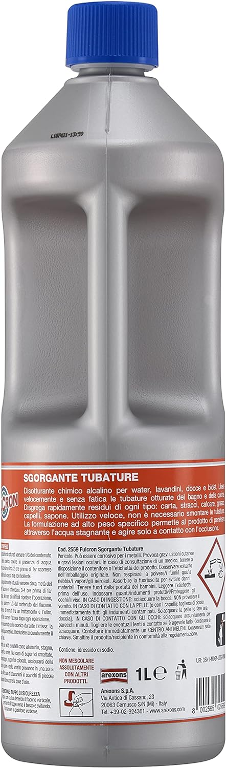 Detergente sgorgante tubature