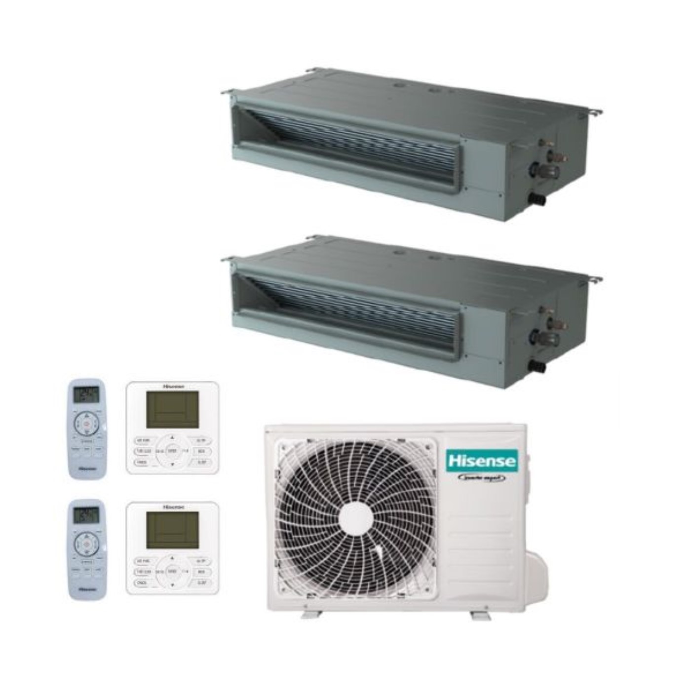 Climatizzatore Condizionatore Hisense Canalizzato Dual Split 9+12 A++ Inverter