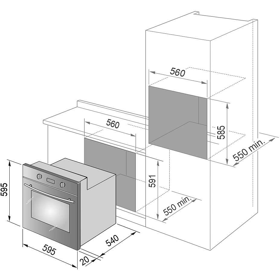 Forno elettrico 65 L Classe A Acciaio