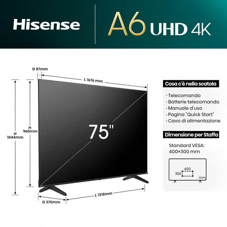 Hisense - Smart TV LED UHD 4K 75"