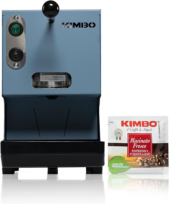 Kimbo Metal Macchina a Cialde Blu Pastello + 45 Cialde Macinato Fresco