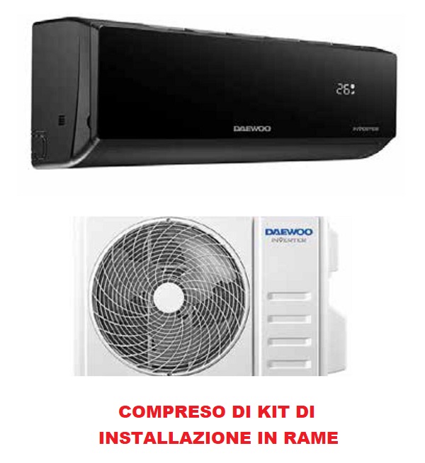 Climatizzatore DAEWOO . Fisso MonoSplit Potenza 12000 BTU Classe A++ Kit Istall